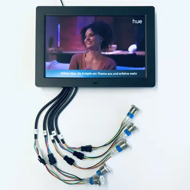 10" Breitbild Video LCD Display mit 5 Stück beleuchteten Tasten
