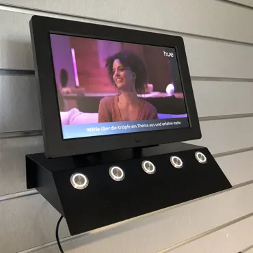 10" Breitbild Video LCD Display mit 5 Stück beleuchteten Tasten