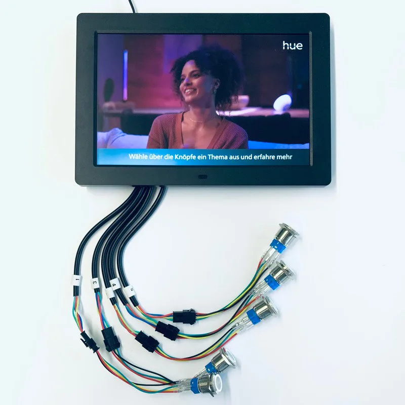 Videodisplay 10 Inch with 5 push buttons